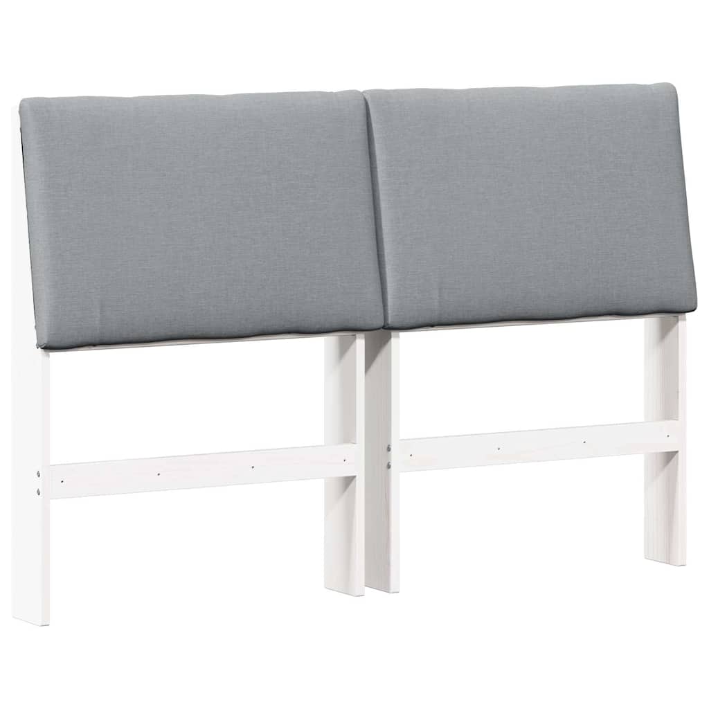 vidaXL Ταπετσαρισμένο κεφαλάρι Ανοιχτό γκρι 140 cm