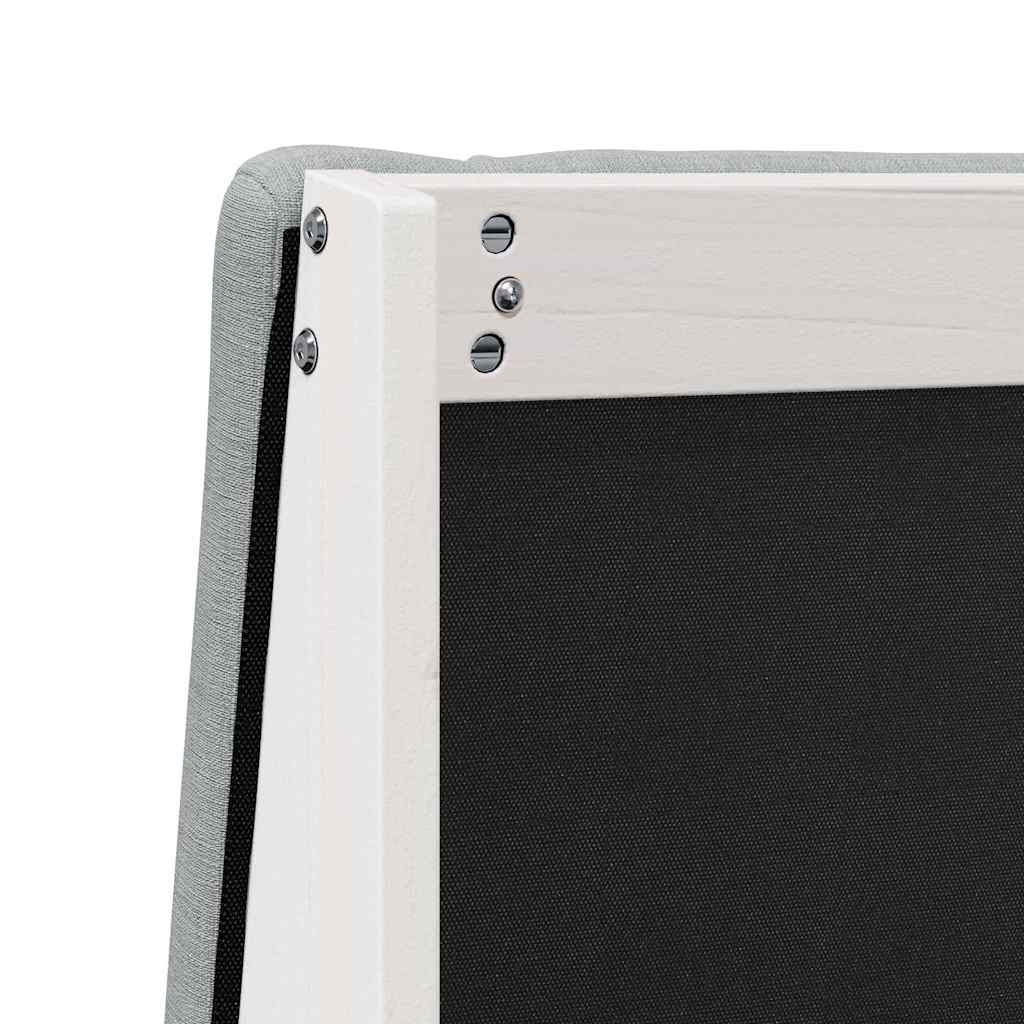 vidaXL Ταπετσαρισμένο κεφαλάρι Ανοιχτό γκρι 135 cm