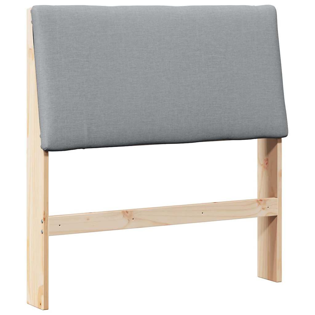 vidaXL Ταπετσαρισμένο κεφαλάρι Ανοιχτό γκρι 100 cm