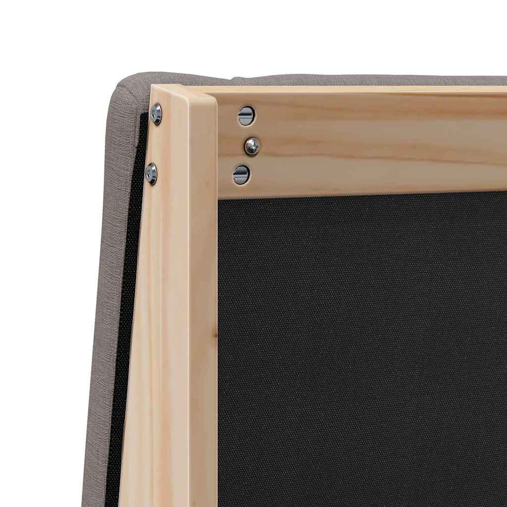 vidaXL Ταπετσαρισμένο κεφαλάρι Taupe 80 cm Στερεά ξυλεία πεύκου