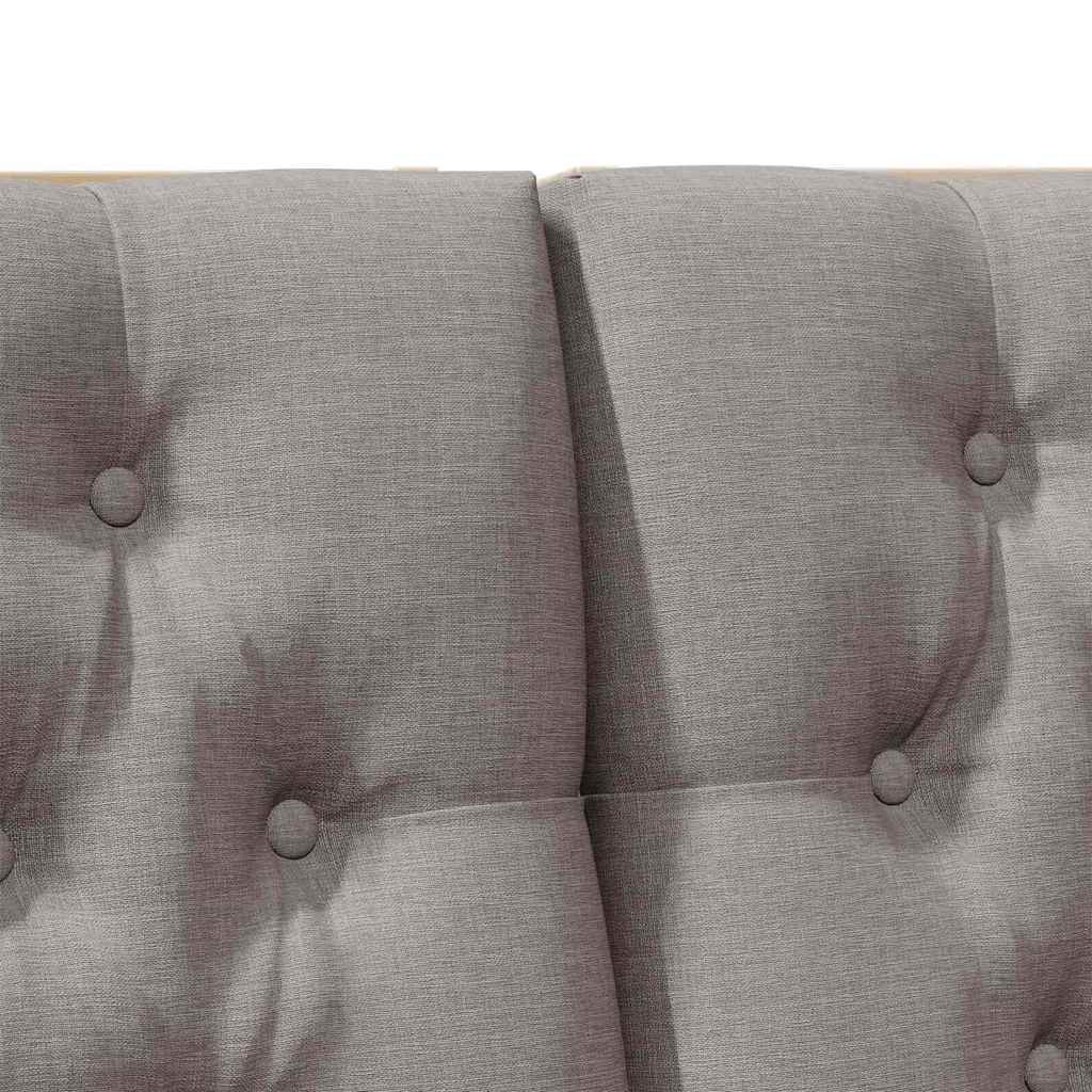 vidaXL Ταπετσαρισμένο κεφαλάρι Taupe 200 cm Στερεά ξυλεία πεύκου