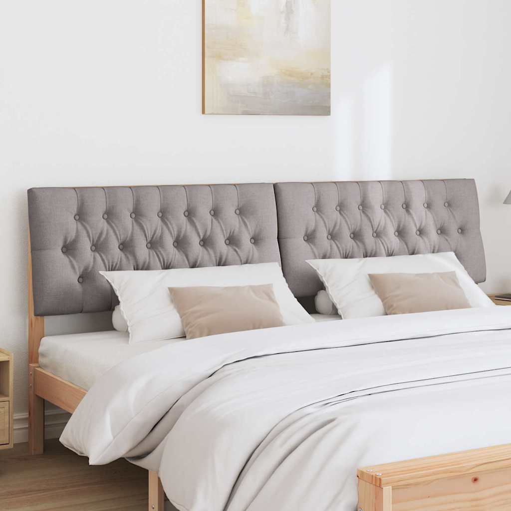 vidaXL Ταπετσαρισμένο κεφαλάρι Taupe 200 cm Στερεά ξυλεία πεύκου