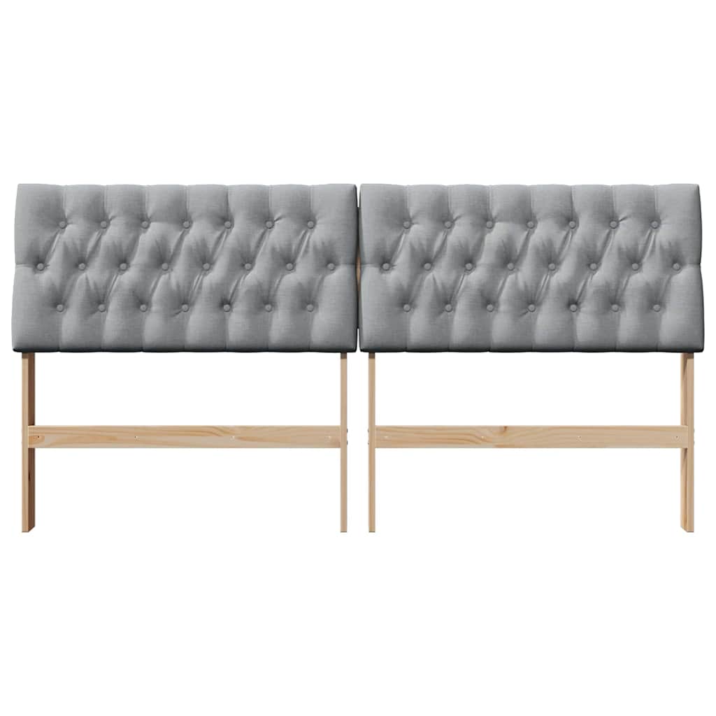 vidaXL Ταπετσαρισμένο κεφαλάρι Ανοιχτό γκρι 180 cm