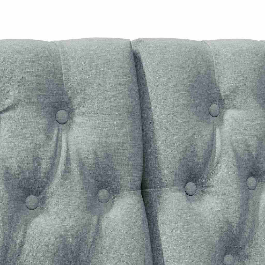 vidaXL Ταπετσαρισμένο κεφαλάρι Ανοιχτό γκρι 180 cm