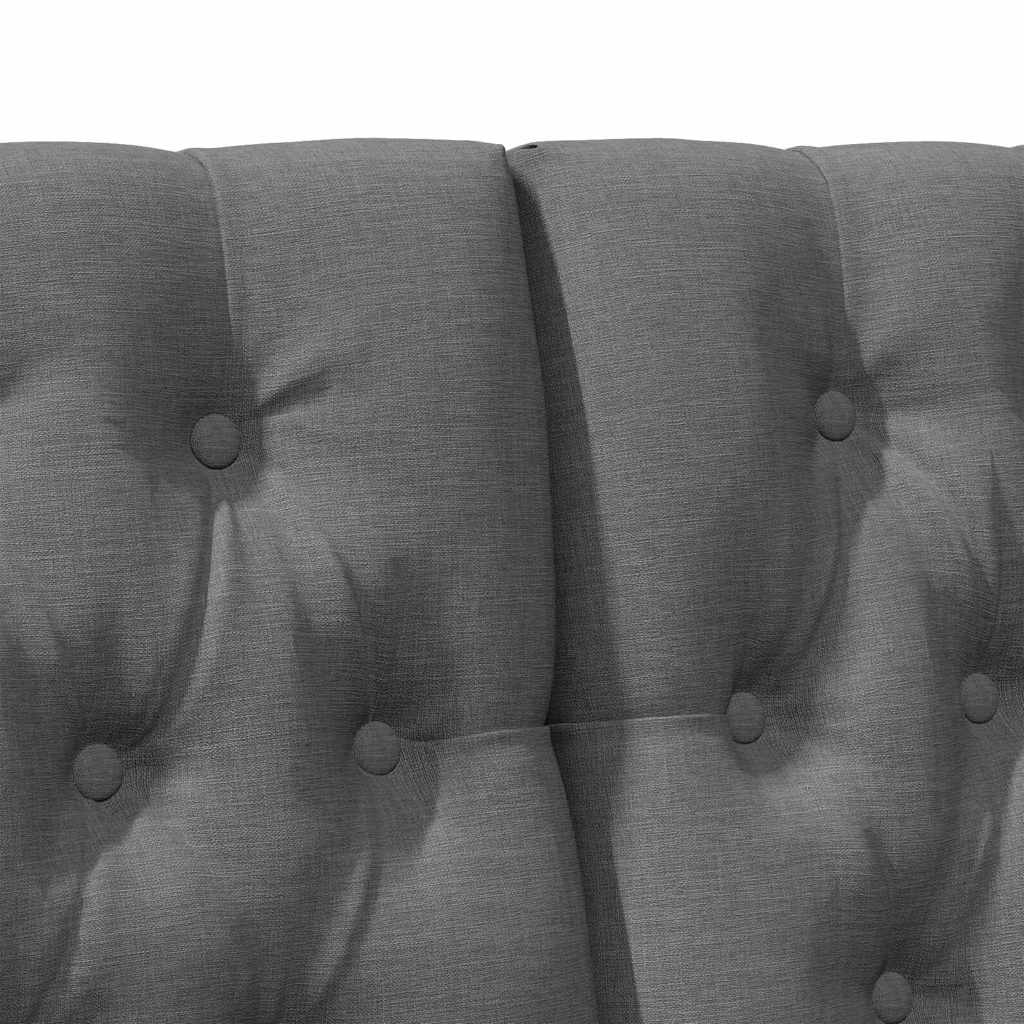vidaXL Ταπετσαρισμένο κεφαλάρι Σκούρο Γκρι 160 cm Στερεά ξυλεία πεύκου