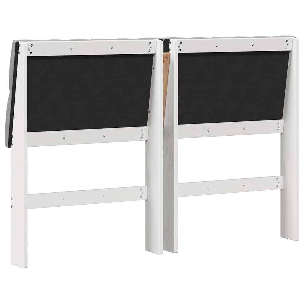 vidaXL Ταπετσαρισμένο κεφαλάρι Ανοιχτό γκρι 160 cm