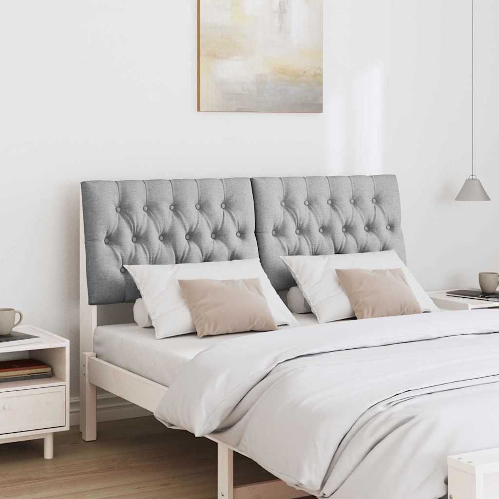 vidaXL Ταπετσαρισμένο κεφαλάρι Ανοιχτό γκρι 150 cm