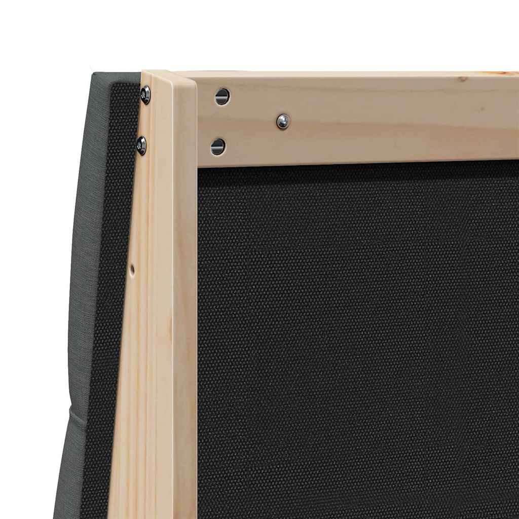 vidaXL Ταπετσαρισμένο κεφαλάρι Σκούρο Γκρι 140 cm Στερεά ξυλεία πεύκου