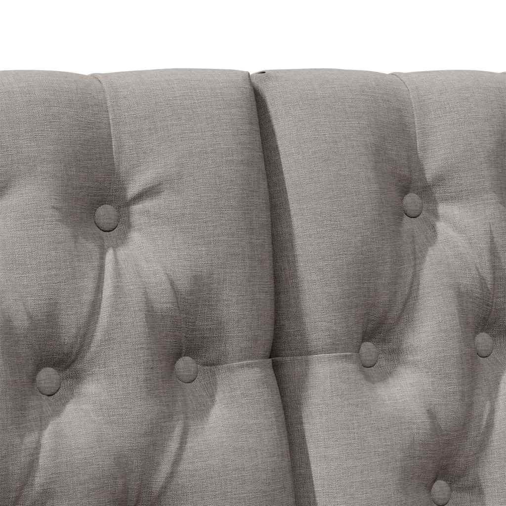 vidaXL Ταπετσαρισμένο κεφαλάρι Taupe 140 cm Στερεά ξυλεία πεύκου