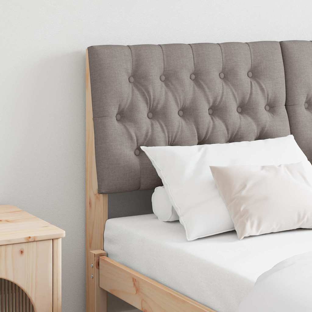 vidaXL Ταπετσαρισμένο κεφαλάρι Taupe 140 cm Στερεά ξυλεία πεύκου