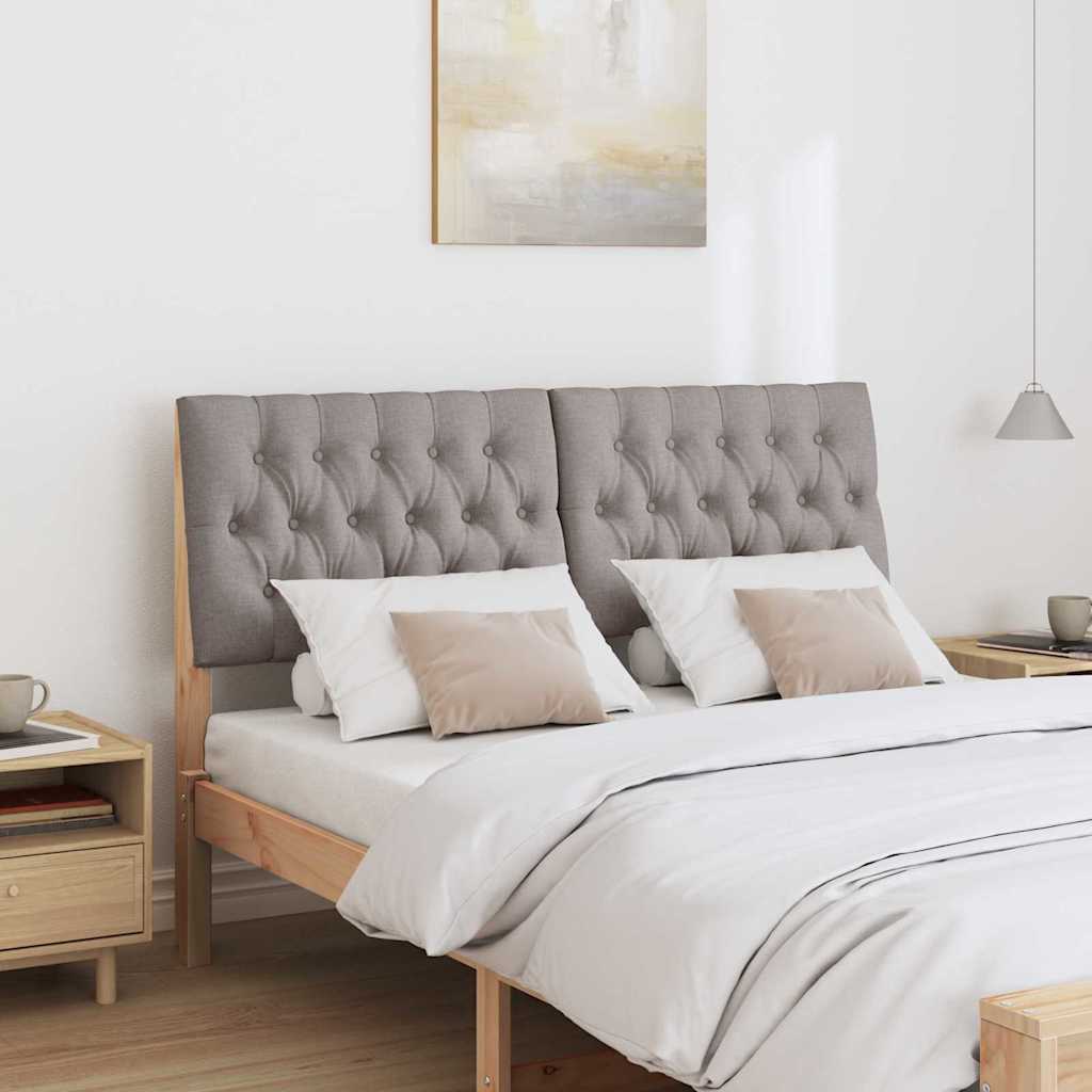 vidaXL Ταπετσαρισμένο κεφαλάρι Taupe 140 cm Στερεά ξυλεία πεύκου