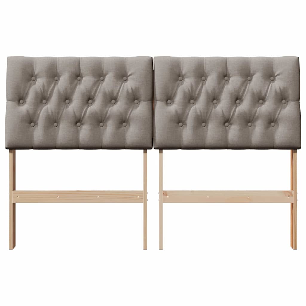 vidaXL Ταπετσαρισμένο κεφαλάρι Taupe 140 cm Στερεά ξυλεία πεύκου