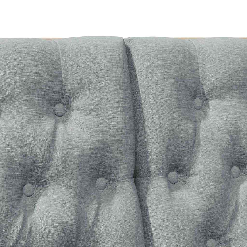 vidaXL Ταπετσαρισμένο κεφαλάρι Ανοιχτό γκρι 120 cm