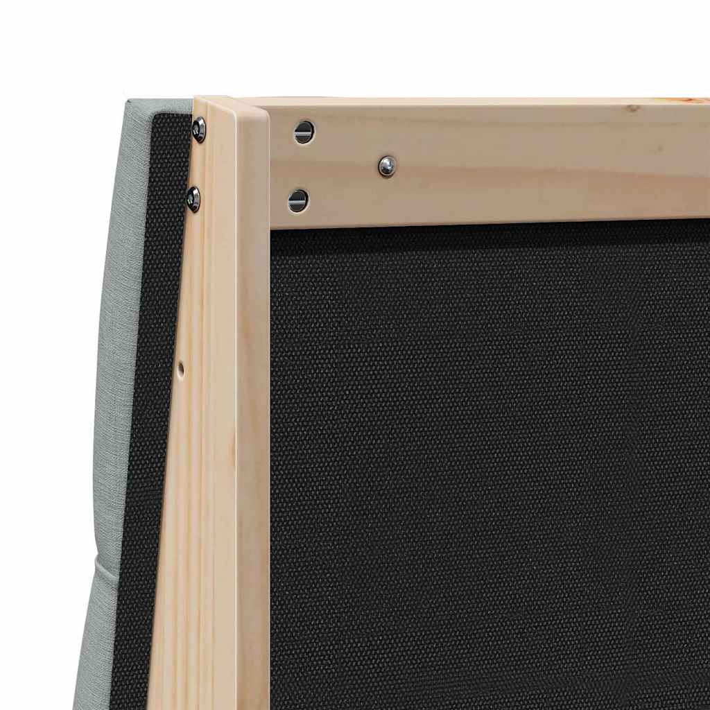 vidaXL Ταπετσαρισμένο κεφαλάρι Ανοιχτό γκρι 120 cm