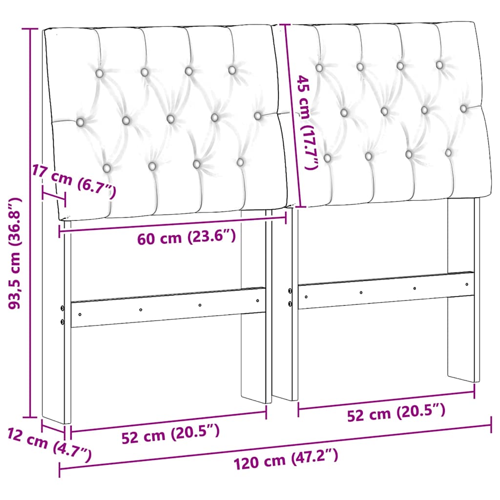 vidaXL Ταπετσαρισμένο κεφαλάρι Σκούρο Γκρι 120 cm Στερεά ξυλεία πεύκου