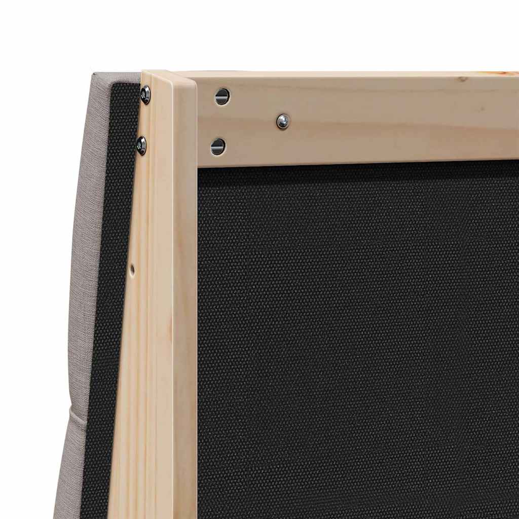 vidaXL Ταπετσαρισμένο κεφαλάρι Taupe 120 cm Στερεά ξυλεία πεύκου