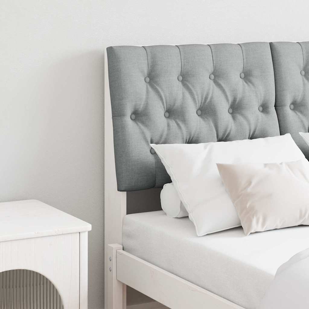 vidaXL Ταπετσαρισμένο κεφαλάρι Ανοιχτό γκρι 120 cm
