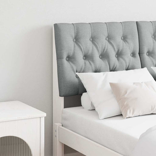 vidaXL Ταπετσαρισμένο κεφαλάρι Ανοιχτό γκρι 120 cm