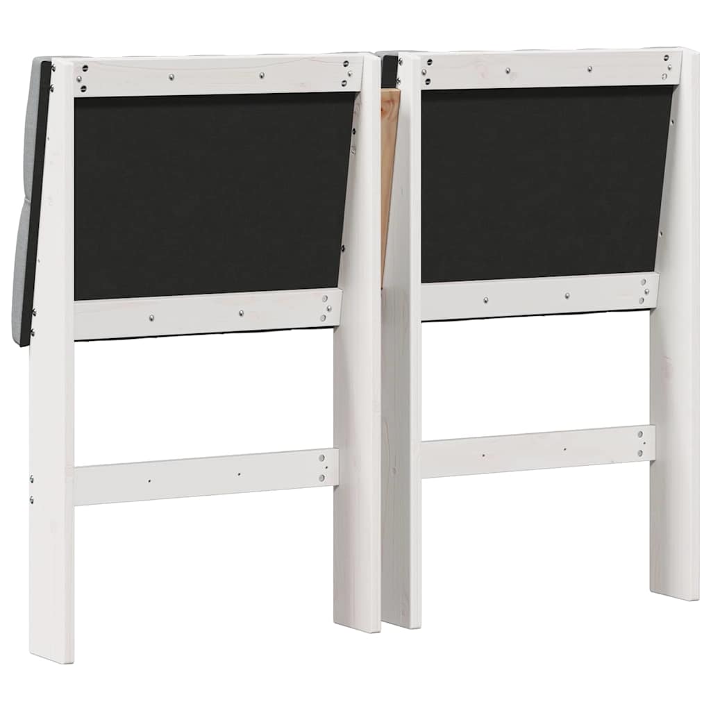 vidaXL Ταπετσαρισμένο κεφαλάρι Ανοιχτό γκρι 120 cm