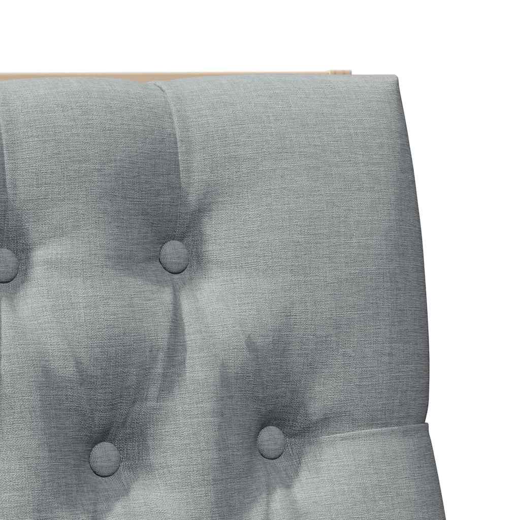 vidaXL Ταπετσαρισμένο κεφαλάρι Ανοιχτό γκρι 100 cm