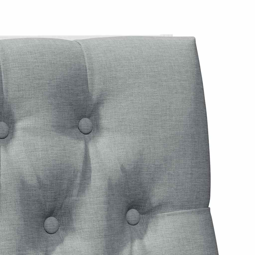 vidaXL Ταπετσαρισμένο κεφαλάρι Ανοιχτό γκρι 100 cm