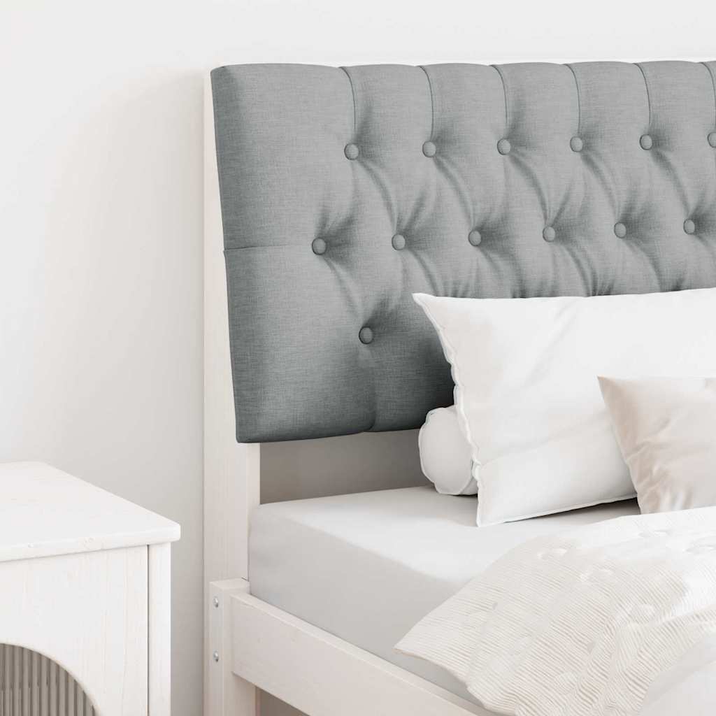 vidaXL Ταπετσαρισμένο κεφαλάρι Ανοιχτό γκρι 100 cm