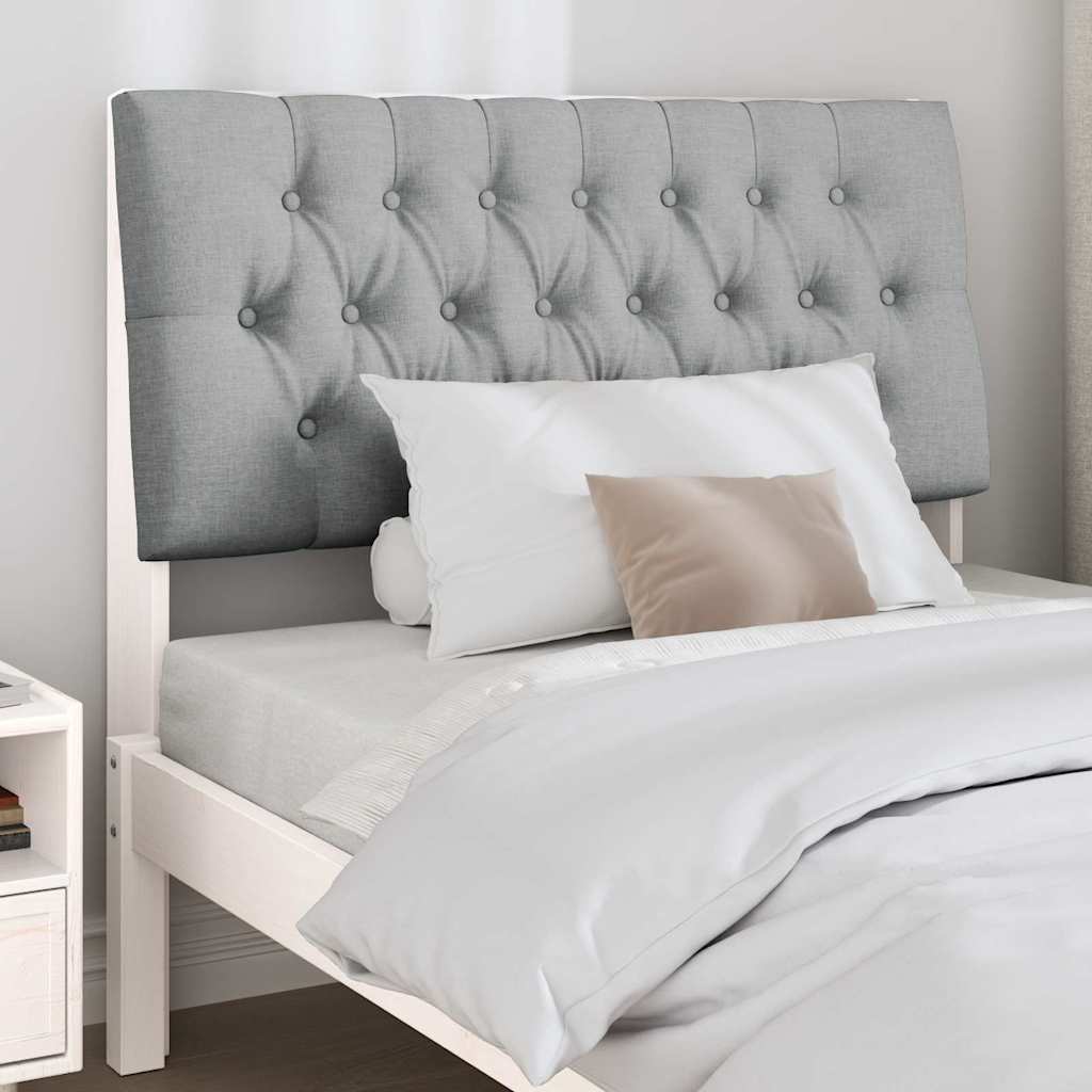 vidaXL Ταπετσαρισμένο κεφαλάρι Ανοιχτό γκρι 100 cm