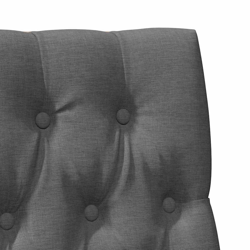 vidaXL Ταπετσαρισμένο κεφαλάρι Σκούρο Γκρι 90 cm Στερεά ξυλεία πεύκου