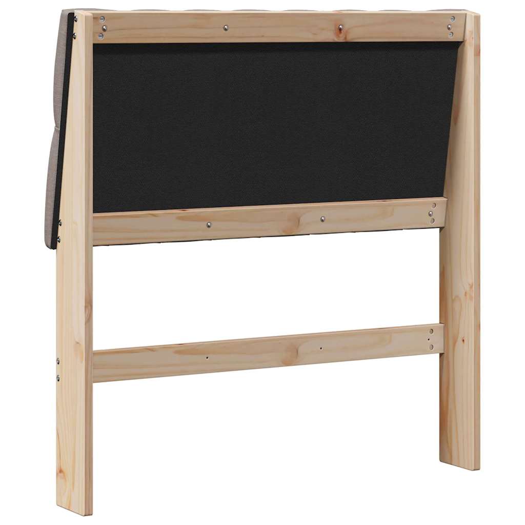 vidaXL Ταπετσαρισμένο κεφαλάρι Taupe 90 cm Στερεά ξυλεία πεύκου