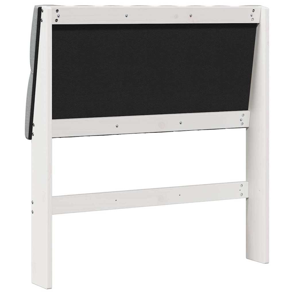 vidaXL Ταπετσαρισμένο κεφαλάρι Ανοιχτό γκρι 90 cm Στερεά ξυλεία πεύκου