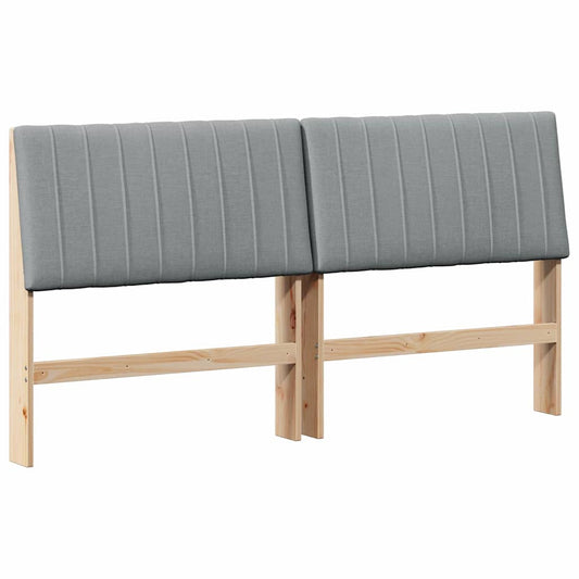 vidaXL Ταπετσαρισμένο κεφαλάρι Ανοιχτό γκρι 180 cm