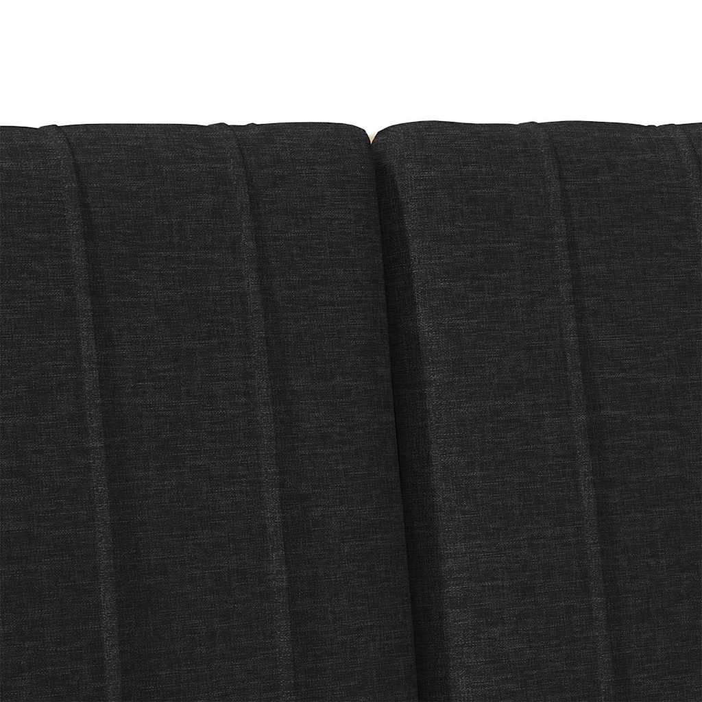 vidaXL Ταπετσαρισμένο κεφαλάρι Μαύρο 180 cm Στερεά ξυλεία πεύκου