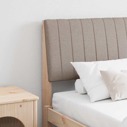 vidaXL Ταπετσαρισμένο κεφαλάρι Taupe 180 cm Στερεά ξυλεία πεύκου