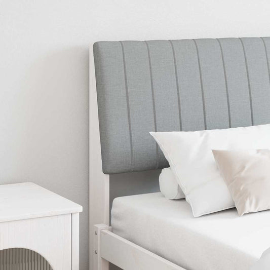 vidaXL Ταπετσαρισμένο κεφαλάρι Ανοιχτό γκρι 180 cm