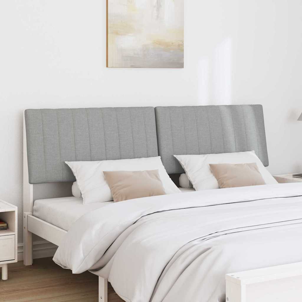 vidaXL Ταπετσαρισμένο κεφαλάρι Ανοιχτό γκρι 180 cm