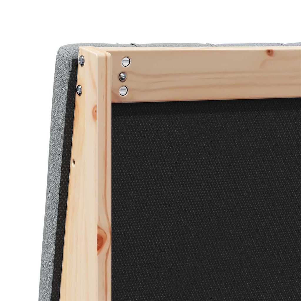 vidaXL Ταπετσαρισμένο κεφαλάρι Ανοιχτό γκρι 160 cm