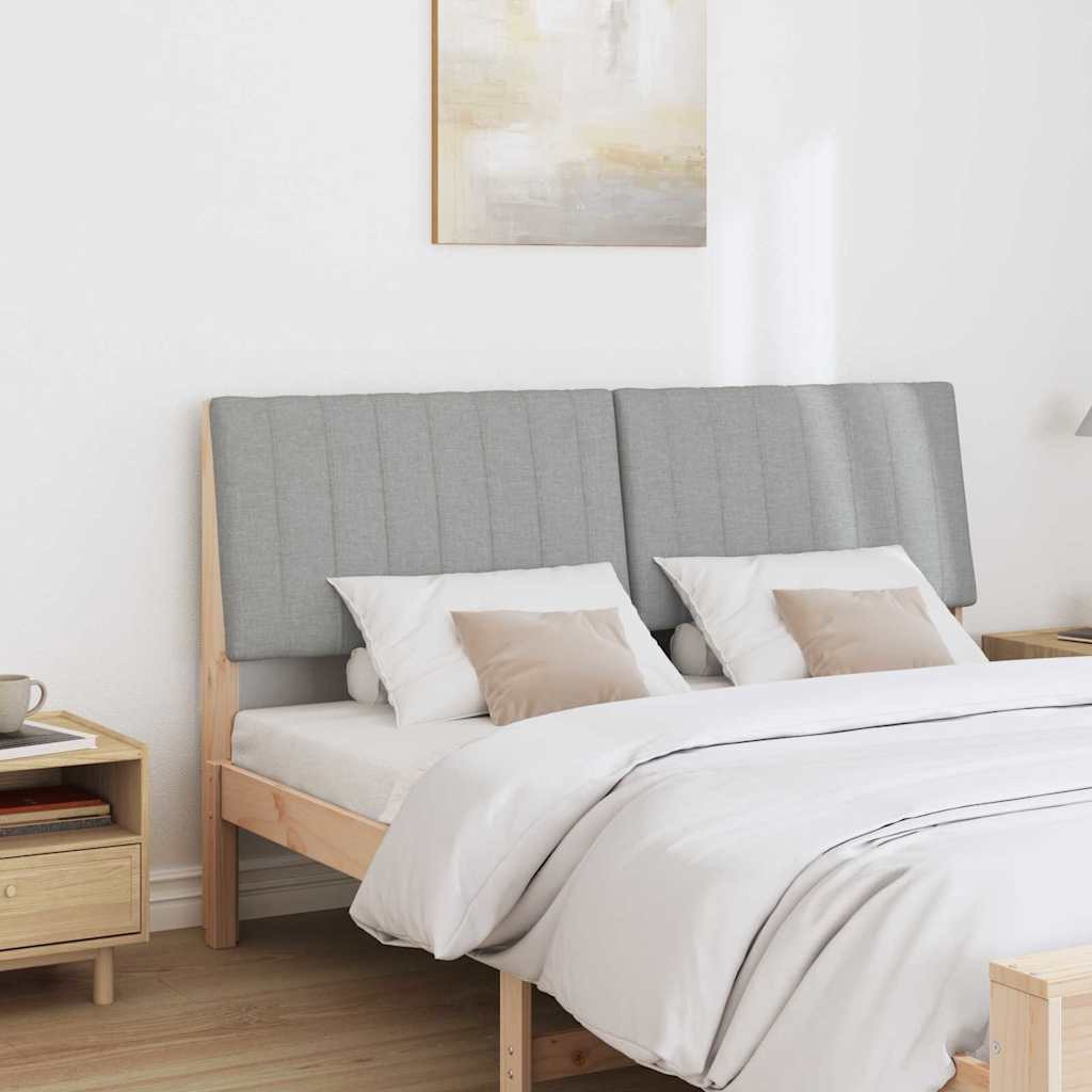 vidaXL Ταπετσαρισμένο κεφαλάρι Ανοιχτό γκρι 160 cm