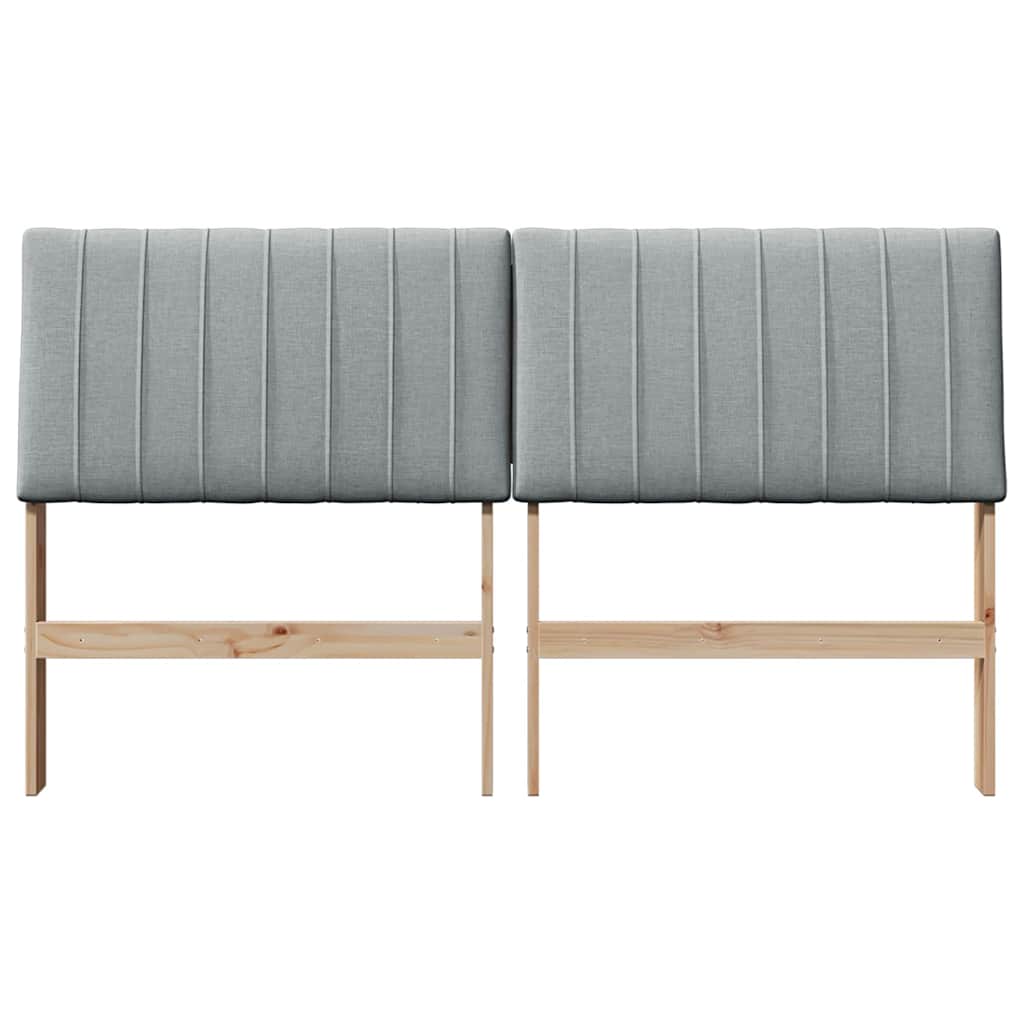 vidaXL Ταπετσαρισμένο κεφαλάρι Ανοιχτό γκρι 160 cm