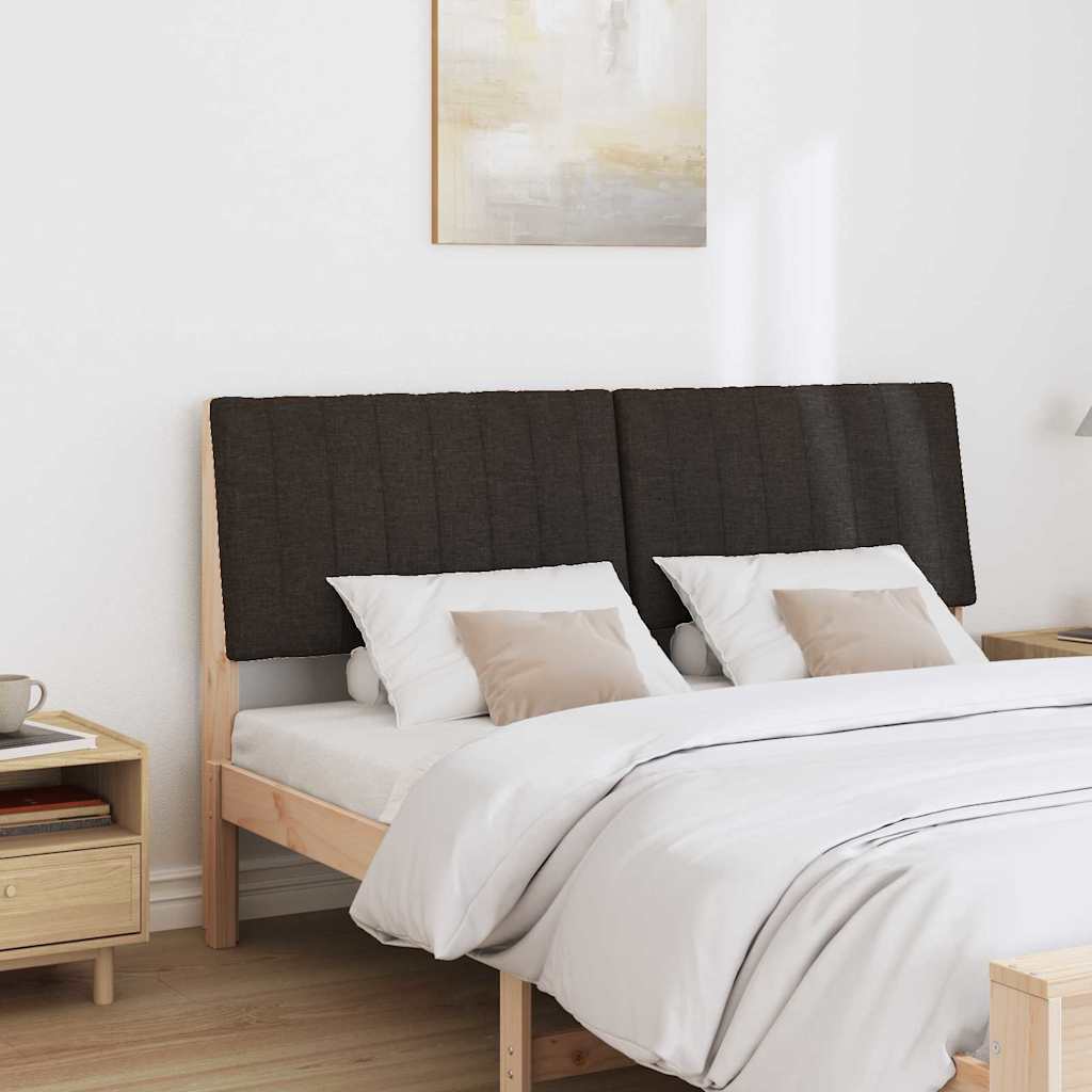 vidaXL Ταπετσαρισμένο κεφαλάρι Μαύρο 160 cm Στερεά ξυλεία πεύκου