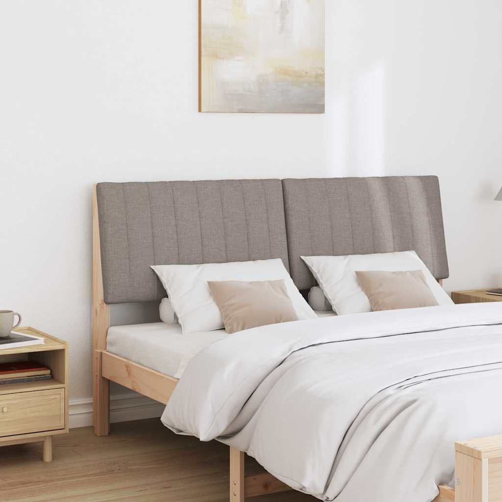vidaXL Ταπετσαρισμένο κεφαλάρι Taupe 160 cm Στερεά ξυλεία πεύκου