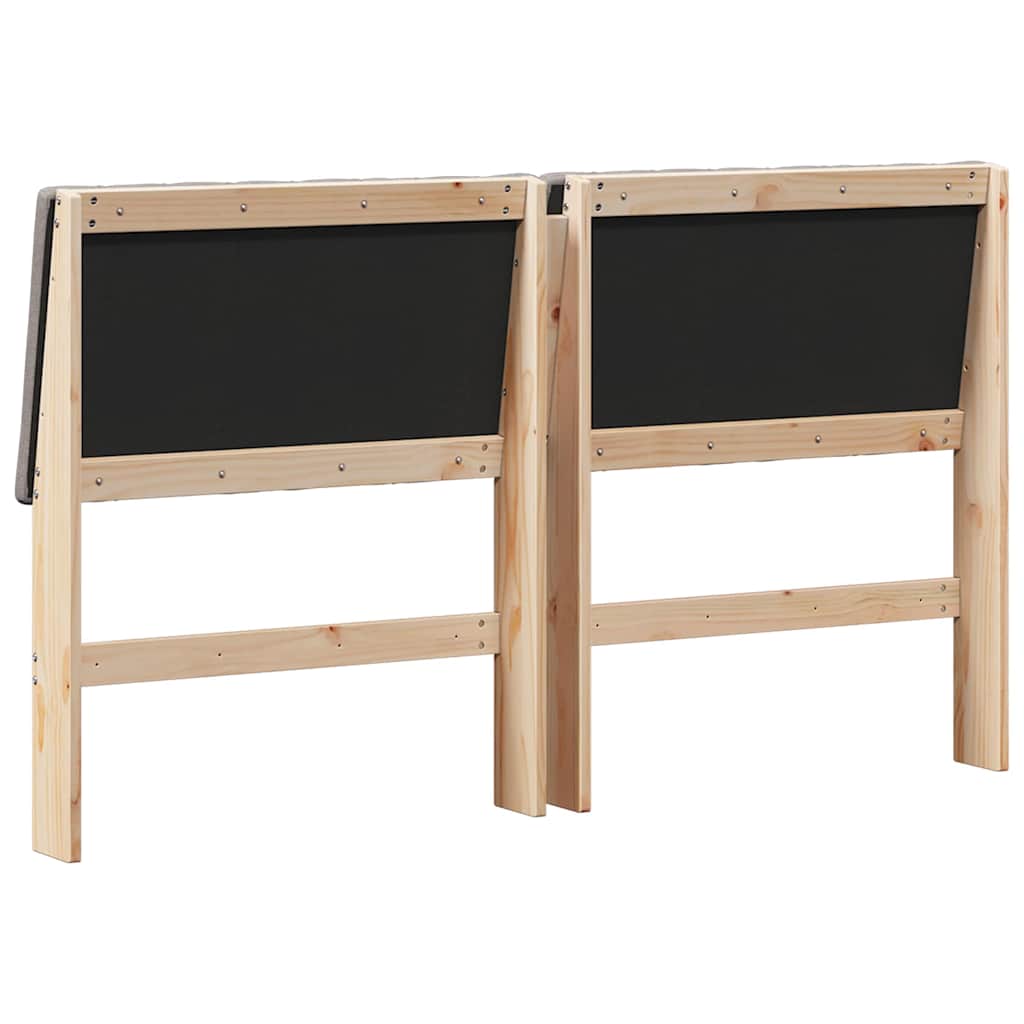 vidaXL Ταπετσαρισμένο κεφαλάρι Taupe 160 cm Στερεά ξυλεία πεύκου