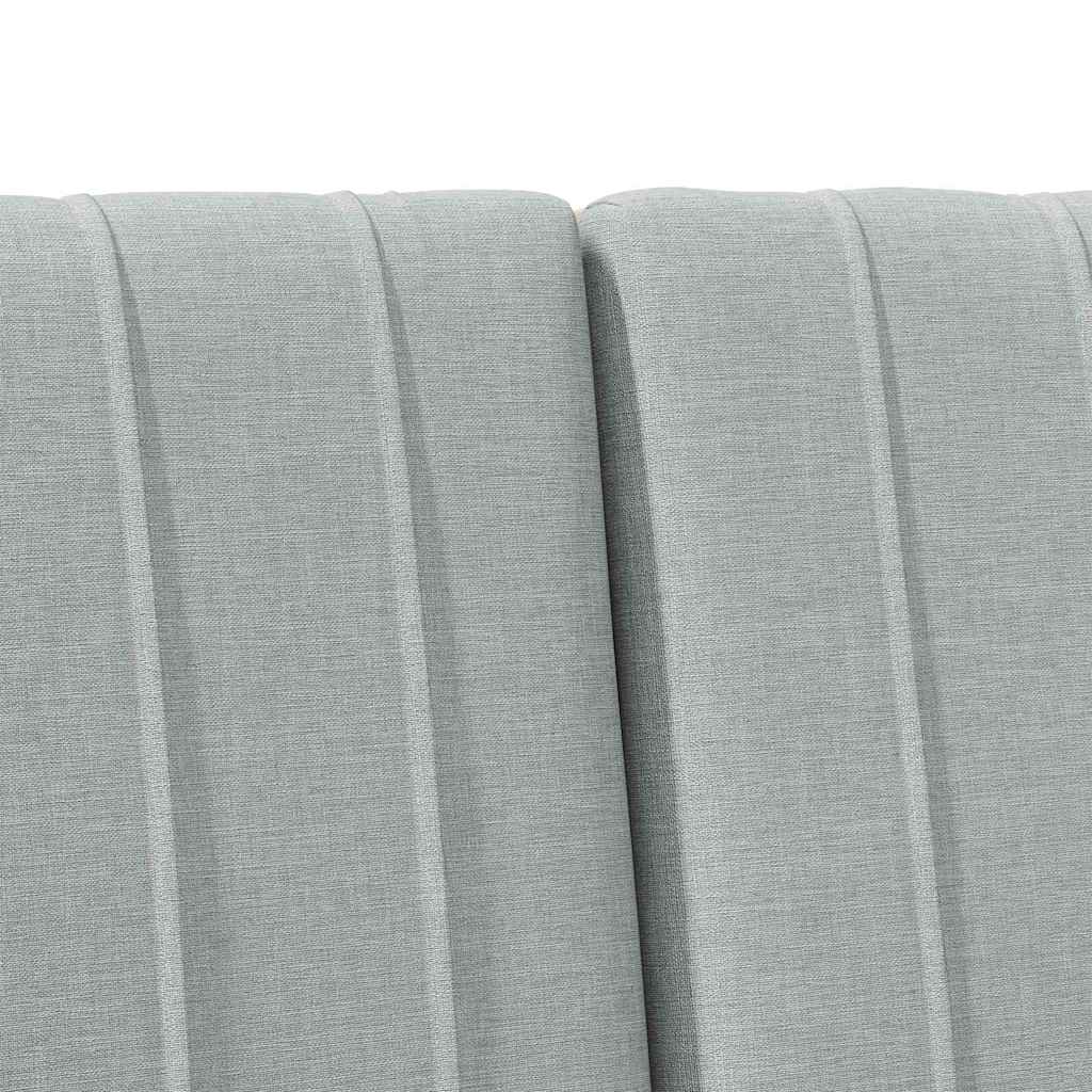 vidaXL Ταπετσαρισμένο κεφαλάρι Ανοιχτό γκρι 160 cm