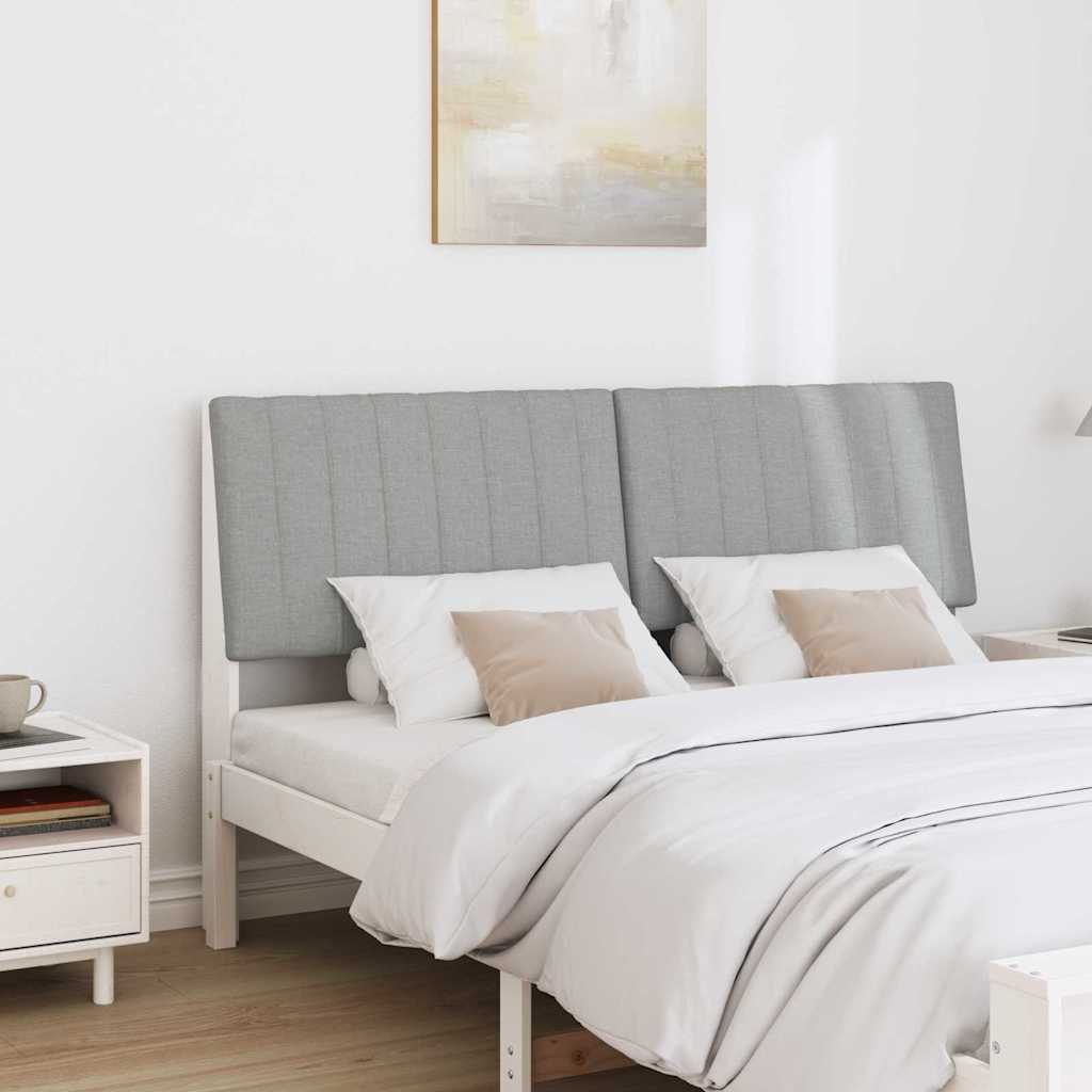 vidaXL Ταπετσαρισμένο κεφαλάρι Ανοιχτό γκρι 160 cm