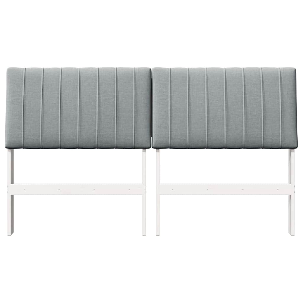 vidaXL Ταπετσαρισμένο κεφαλάρι Ανοιχτό γκρι 160 cm
