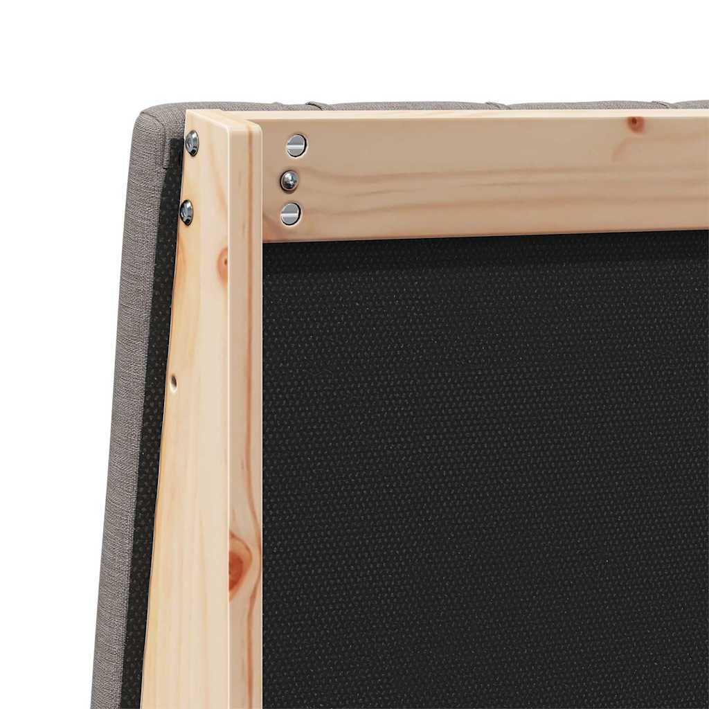 vidaXL Ταπετσαρισμένο κεφαλάρι Taupe 150 cm Στερεά ξυλεία πεύκου
