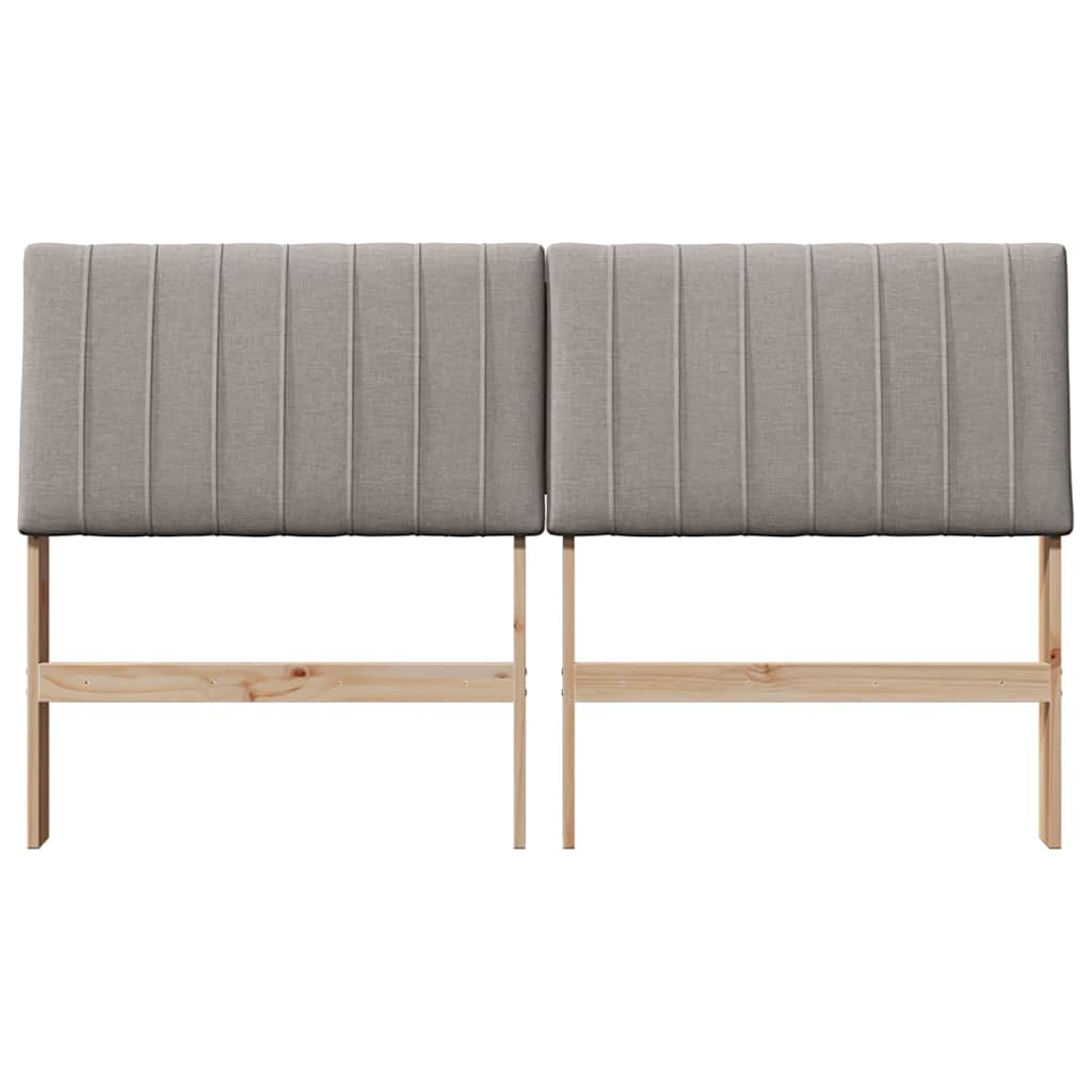 vidaXL Ταπετσαρισμένο κεφαλάρι Taupe 150 cm Στερεά ξυλεία πεύκου