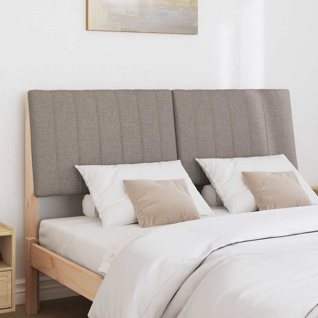 vidaXL Ταπετσαρισμένο κεφαλάρι Taupe 135 cm Στερεά ξυλεία πεύκου