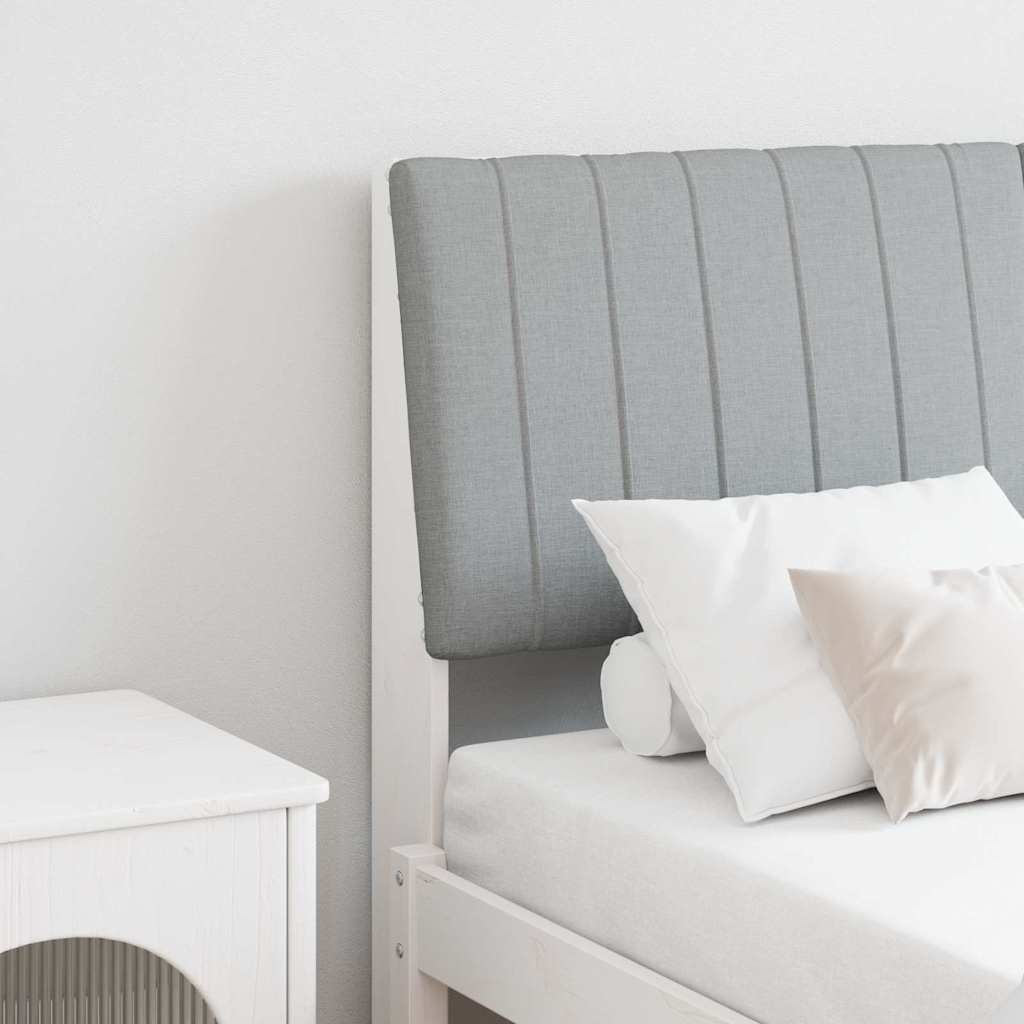 vidaXL Ταπετσαρισμένο κεφαλάρι Ανοιχτό γκρι 135 cm