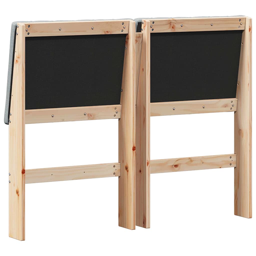 vidaXL Ταπετσαρισμένο κεφαλάρι Ανοιχτό γκρι 120 cm