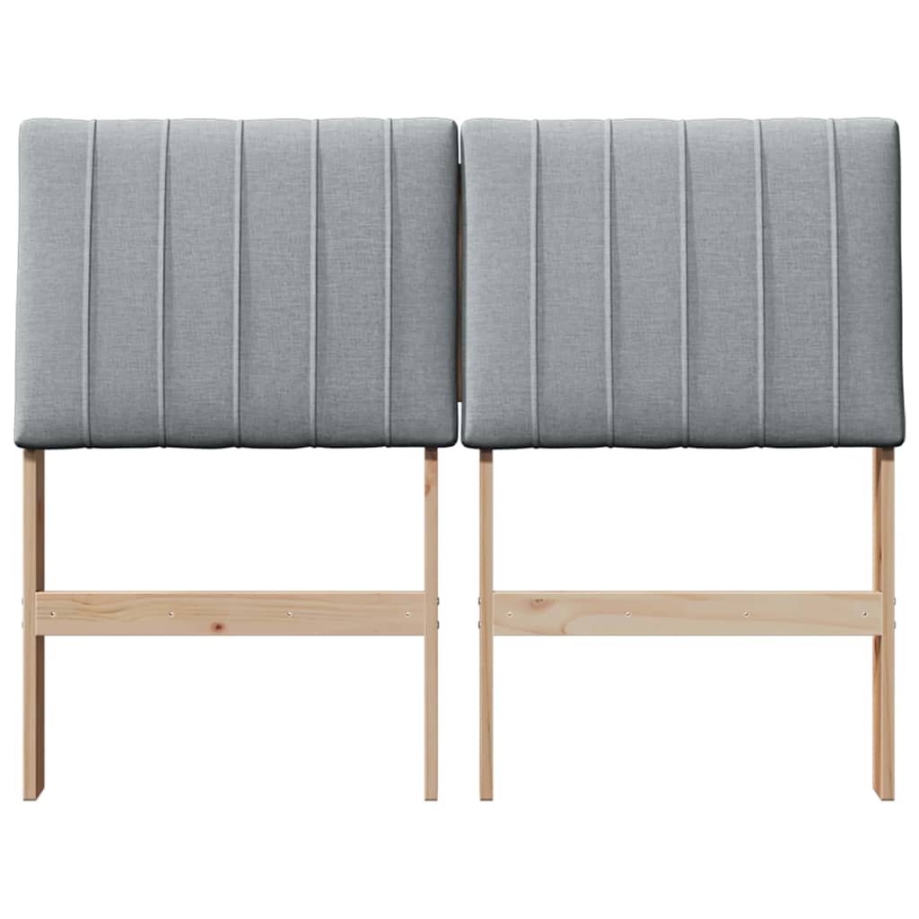 vidaXL Ταπετσαρισμένο κεφαλάρι Ανοιχτό γκρι 120 cm